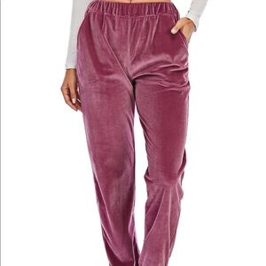 Velour sweat pants Size Large in Aqua Blue